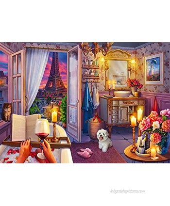 Ravensburger 16789 Cozy Bathroom 500 PC Puzzles Large Format for Adults – Every Piece is Unique Softclick Technology Means Pieces Fit Together Perfectly
