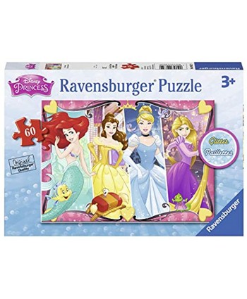 Ravensburger Disney Princess Heartsong 60 Piece Glitter Jigsaw Puzzle for Kids – Every Piece is Unique Pieces Fit Together Perfectly