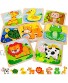 TOY Life 8 Pack Wooden Puzzles for Toddlers- Animal Shape Puzzles Toddler Montessori Toy- Wooden Toys Jigsaw Baby Puzzles- Early Learning Preschool Educational Toys Gifts for 2 3 Years Old Toddler Kid