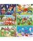 Wooden Jigsaw puzzles for kids ages 3-5 Year Old 30 Piece Colorful Wooden Puzzles for Toddler Children Learning Educational Puzzles Toys for Boys and Girls Set for Kids 3 4 5 6 Year Old 6 Puzzles