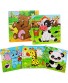 Wooden Puzzles for Toddlers 2-5 Years Old WOOD CITY Jigsaw Puzzles Set for Kids 9 Pieces Preschool Animal Learning Puzzle Toys Gift for Boys and Girls 5 Pack