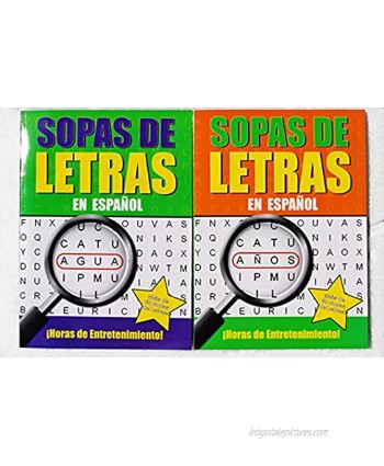 2 Pack Sopas De Letras Jumbo Spanish Word Search Book Magnifying Glass Pen for Easy Reading