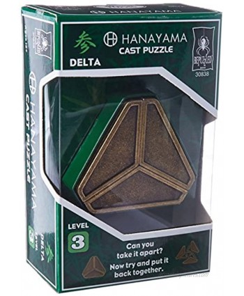 BePuzzled Delta Hanayama Cast Metal Brain Teaser Puzzle Level 3 Puzzles For Kids & Adults Ages 12 & Up