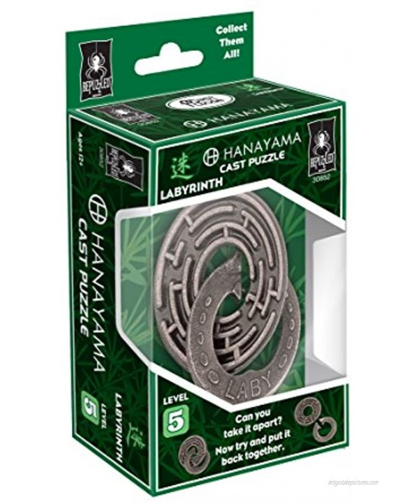 Bepuzzled LABYRINTH Hanayama Cast Metal Brain Teaser Puzzle Level 5 Puzzles For Kids and Adults Ages 12 and Up