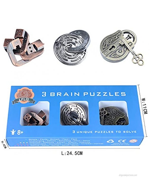 Brain Teaser Metal Puzzle 3D Unlock Interlocking Puzzle Adults Educational Toy