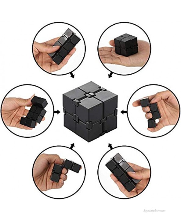 Infinity Cube Fidget Toy Sensory Tool EDC Fidgeting Game for Kids and Adults Cool Mini Gadget Best for Stress and Anxiety Relief and Kill Time Unique Idea that is Light on the Fingers and Hands