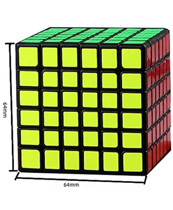 IRRDFO 6x6 Speed Cube 6x6 Cube Puzzle Black