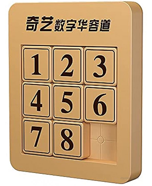 LiangCuber Qiyi Toys 3x3 Klotski Puzzle Magnetic Sliding Number Puzzle ABS Brain Teasers Toy Tangram Jigsaw Intelligence 8-Digit Version