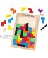 SainSmart Jr. Wooden Terris Puzzle Tangram Block Educational Toy for Kid Toddler Preschooler 40 PCS