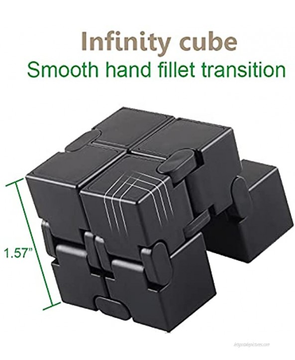 Speed Cube 3x3 & Infinity Cube Magic Cube and Brain Teaser Puzzle Toy 2 Pack Fidget Toys Set Stickerless Smooth Durable Vivid Colors