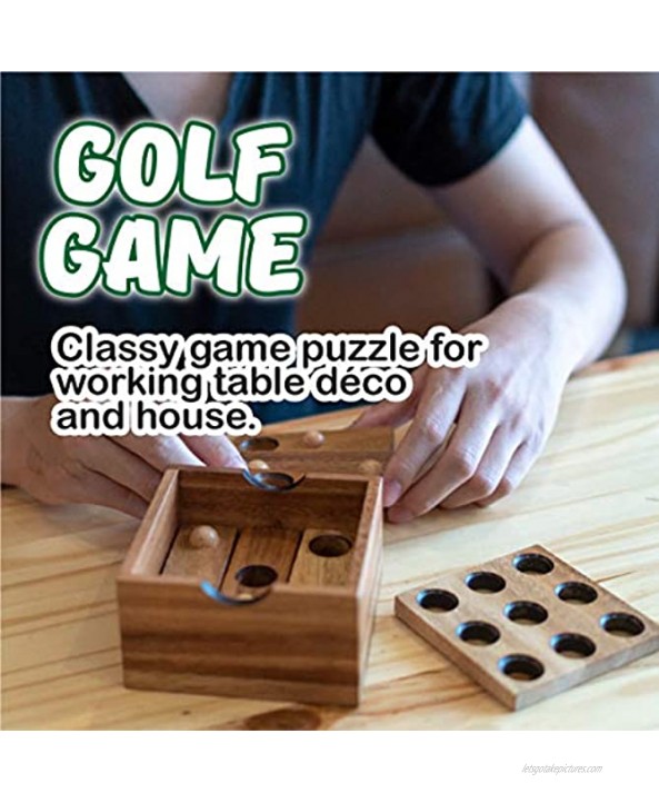 Wooden Board Games Educational Sets Classic for Coffee Table or Home Decor and Living Room Decor Rustic Golf Game Gopher Holes Made by Wooden for Kids Brain Teaser Puzzle
