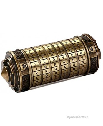 9Pcs Da Vinci Code Mini Cryptex Lock Cooyeah Davinci Codex Puzzle Valentine's Day Christmas Interesting Creative Romantic Birthday Gifts for Her and Him with Two Free Rings