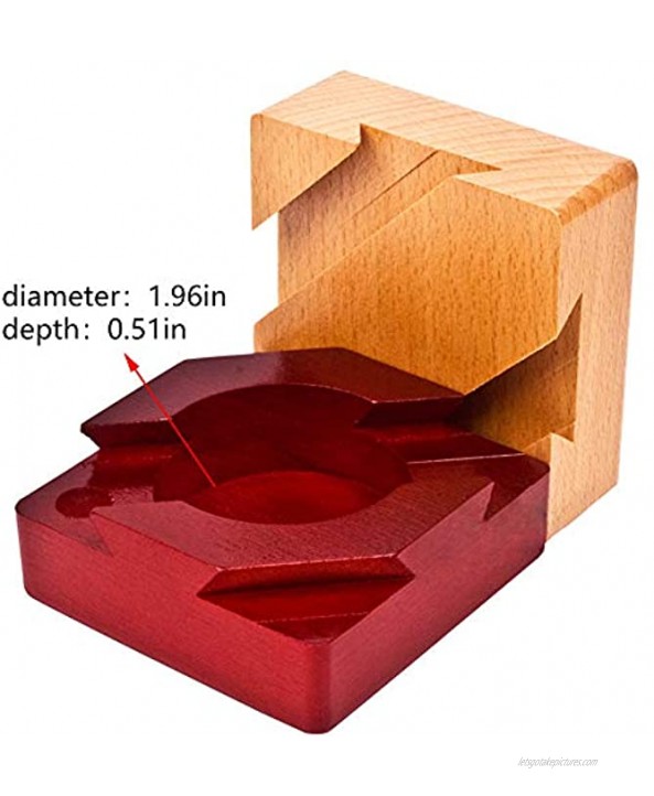 Blovec Impossible Dovetail Box Wooden Puzzle Brain Teaser Magic Drawers Gift Secret Compartment Brain Game for Adults