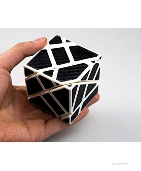 CuberSpeed Ghost 3x3 White with Black Sticker Magic Cube 3x3 Ghost White 3x3x3 Speed Cube Black Sticker