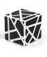 CuberSpeed Ghost 3x3 White with Black Sticker Magic Cube 3x3 Ghost White 3x3x3 Speed Cube Black Sticker