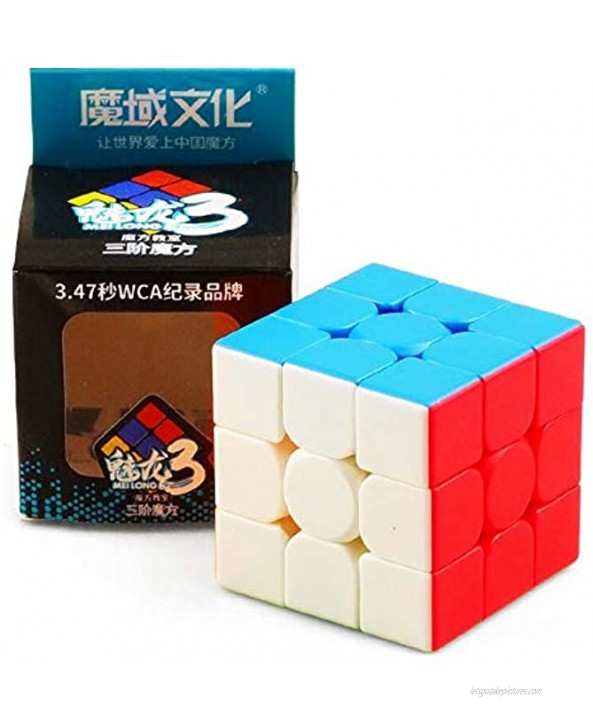 CuberSpeed Moyu MoFang JiaoShi Meilong 3x3x3 stickerless Magic Cube MFJS MEILONG 3X3 Cubing Classroom Meilong 3X3 Speed Cube Updated Version MeiLong 3C