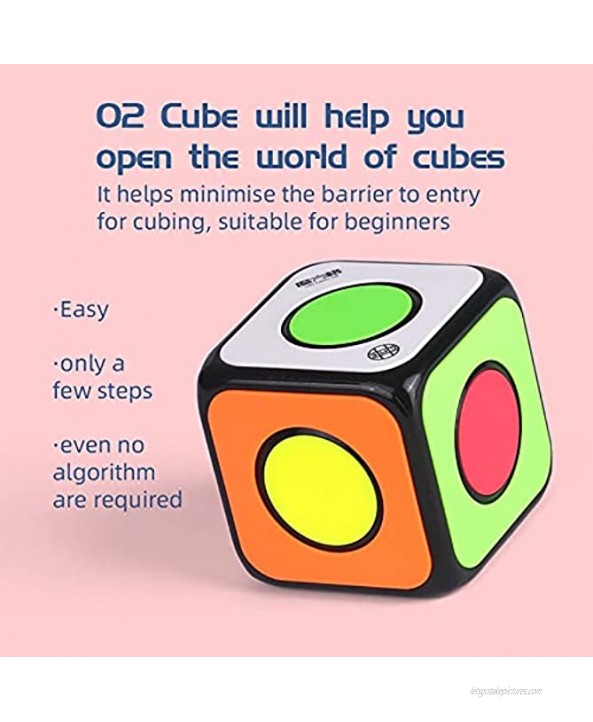 Cuberspeed Qiyi 1x1x1 Speed Cube 02 Black 1x1 Magic Cube Puzzle QiYi O2 Cube Fidget Spinner
