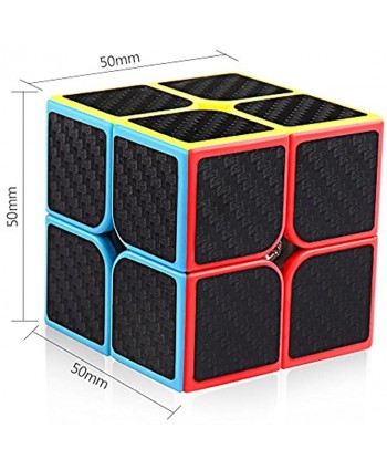D-FantiX Carbon Fiber 2x2 Speed Cube 2x2x2 Magic Cube Puzzle Toys for Kids