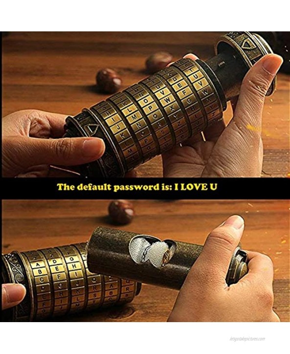 Da Vinci Code Mini Cryptex Lock Anniversary Valentine's Day Romantic Birthday Gifts for Her
