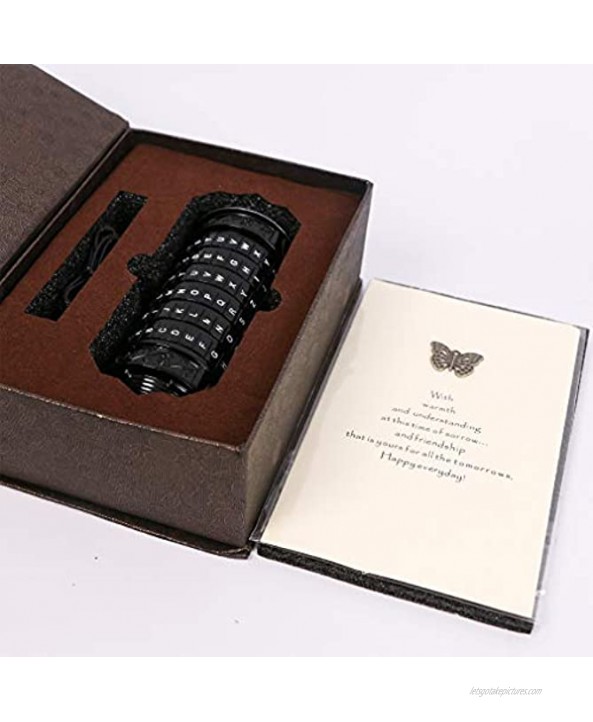Da Vinci Code Mini Cryptex Valentine's Day Interesting Romantic Birthday Gifts for Her Black