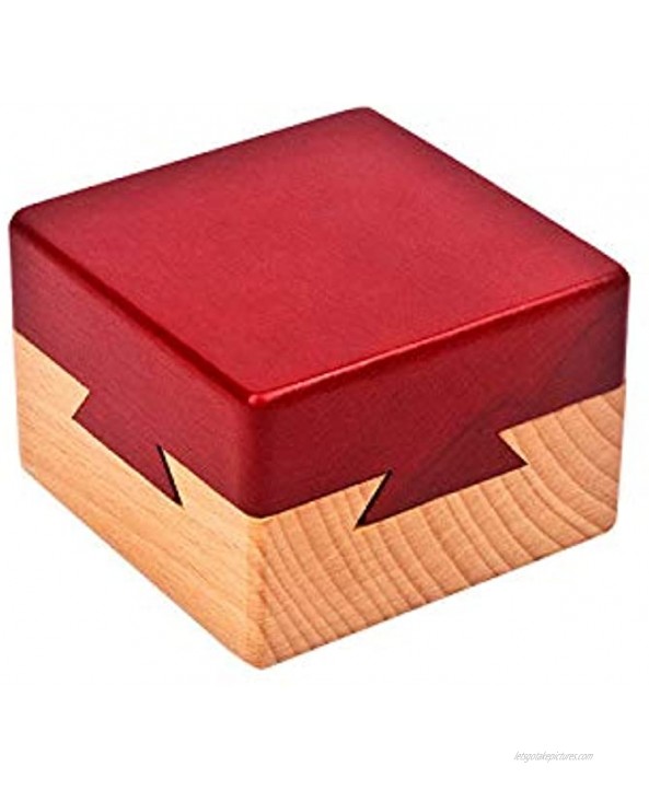 Dovetail Puzzle Box Lamavido Impossible Dovetail Box Mini 3D Brain Teaser Wooden Secret Compartment Brain Puzzle Toy for 6 Years and up Child and Adults