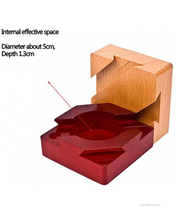 Dovetail Puzzle Box Lamavido Impossible Dovetail Box Mini 3D Brain Teaser Wooden Secret Compartment Brain Puzzle Toy for 6 Years and up Child and Adults