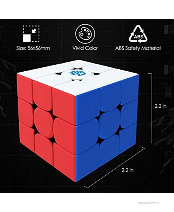 Gan 356 M Speed Cube 3x3 Magnetic Magic Cube Lite Version 3x3x3 Gans 356M Puzzle Cube Toy Gift for Kids Children Adults Lightweight Stickerless
