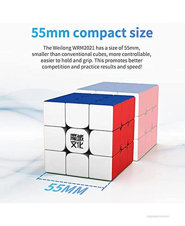 LiangCuber Moyu Weilong WRM 2021 Magnetic Speed Cube 3x3 Stickerless Weilong WR WCA Professional 3x3x3 Magic Cubes Puzzle Toys Hardcover Edition