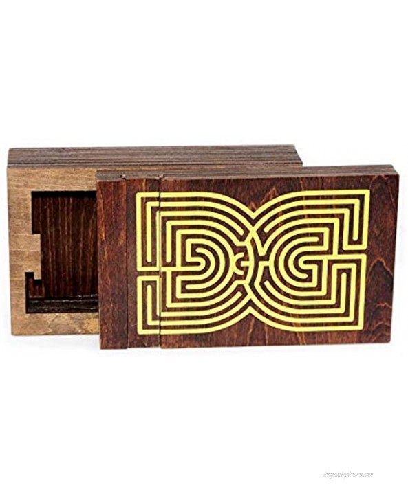 Logica Puzzles Art. Labyrinth Puzzle Box Wooden Brain Teaser Secret Safe Difficulty 5 6 Incredible Leonardo da Vinci Collection