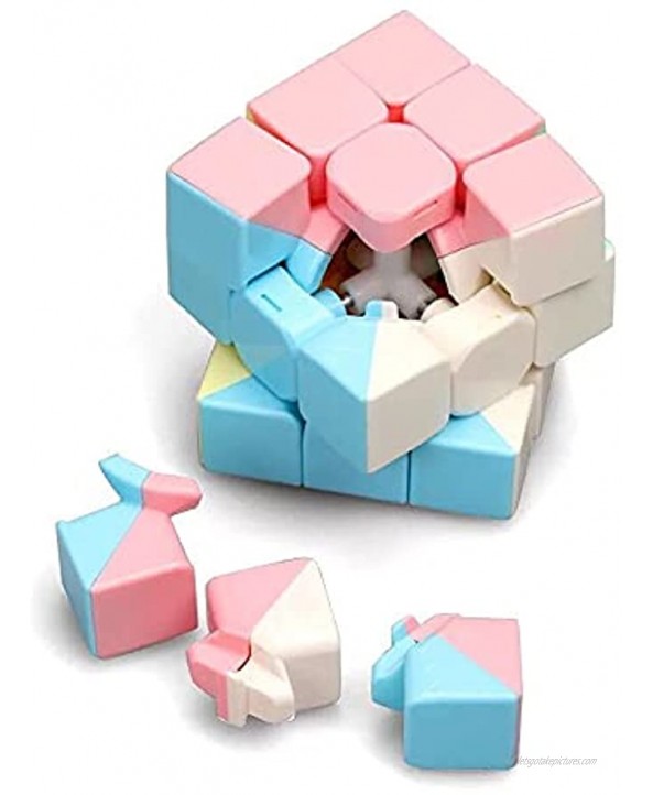 Magic Cube Set Educational Speed Cubes 3 Pack of 2x2x2 3x3x3 Pyramid Smooth Puzzle Cube Macaron
