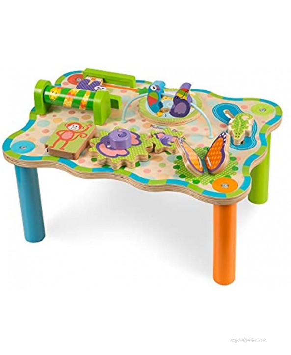 Melissa & Doug Jungle Activity Table & First Play Touch & Feel Puzzle – Peek-a-Boo Pets