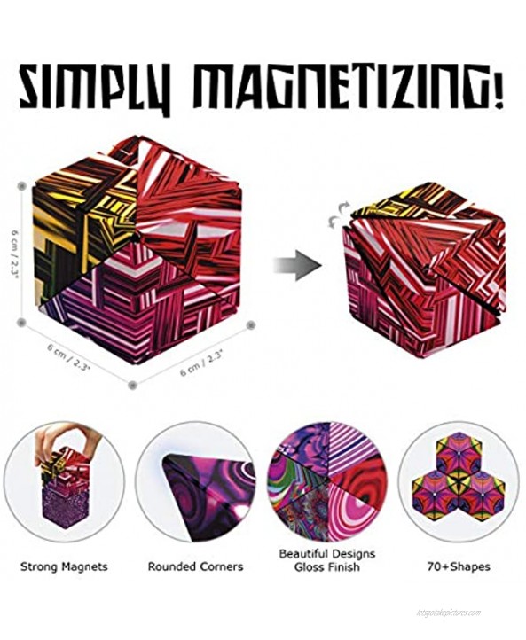 SHASHIBO Gartel The Shape Shifting Limited Edition Box Set of Artist Series 36 Rare Earth Magnets STEM STEAM Fidget Geometric 3D Magnetic Transforming Magic Cube Set Gartel