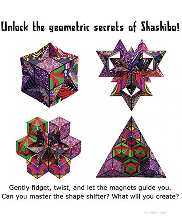 SHASHIBO Gartel The Shape Shifting Limited Edition Box Set of Artist Series 36 Rare Earth Magnets STEM STEAM Fidget Geometric 3D Magnetic Transforming Magic Cube Set Gartel