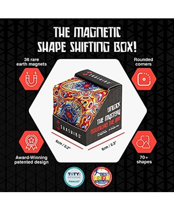 SHASHIBO Shape Shifting Box Award-Winning Patented Fidget Cube w  36 Rare Earth Magnets Extraordinary 3D Magic Cube – Shashibo Cube Magnet Fidget Toy Transforms Into Over 70 Shapes Spaced Out