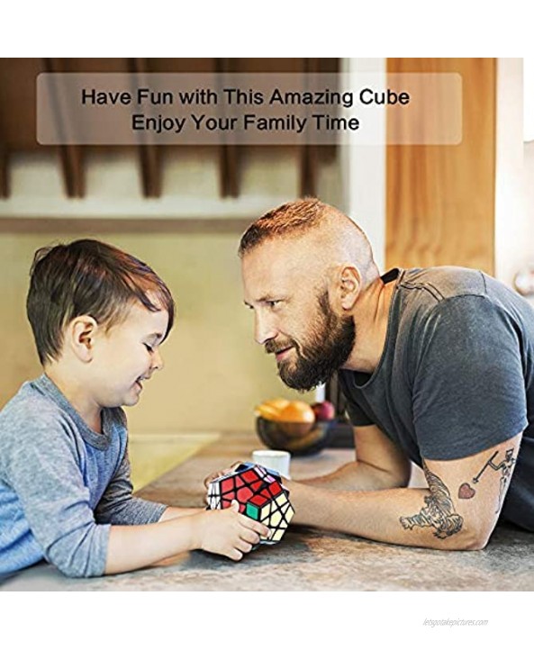 Speed Cube Set Roxenda Magic Cube Set of Pyramid Megaminx Windmill Cube Qiyi Smooth Sticker Cubes Collection Puzzle Toy for Kids