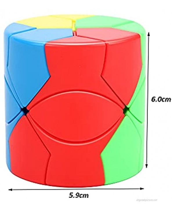 SUN-WAY 3x3 Barrel Cube 3x3 Cylinder Speed Cube Stickerless 3x3 Cylinder Cube 3x3 Round Column Magic Cube Puzzle Toys Colorful