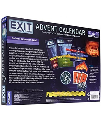 Thames and Kosmos | Kosmos Games | 693206 | EXIT: Advent Calendar | The Mystery of The Ice Cave 24 Riddles to Solve | 3D Rooms to Explore | Ages 10+