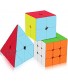 Vdealen Speed Cube Set Cube Bundle 2x2x2 3x3x3 Pyramid Stickerless Bright Magic Cube Professional Smooth Puzzle Cube Toys Gift for Kids & Adults- 3 Pack