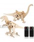 2 in 1 STEM Kit Wooden Dinosaur Toys Assembly 3D Puzzle Motorized Construction Engineering Set Educational Building Blocks DIY STEM Toys for Boys and Girls
