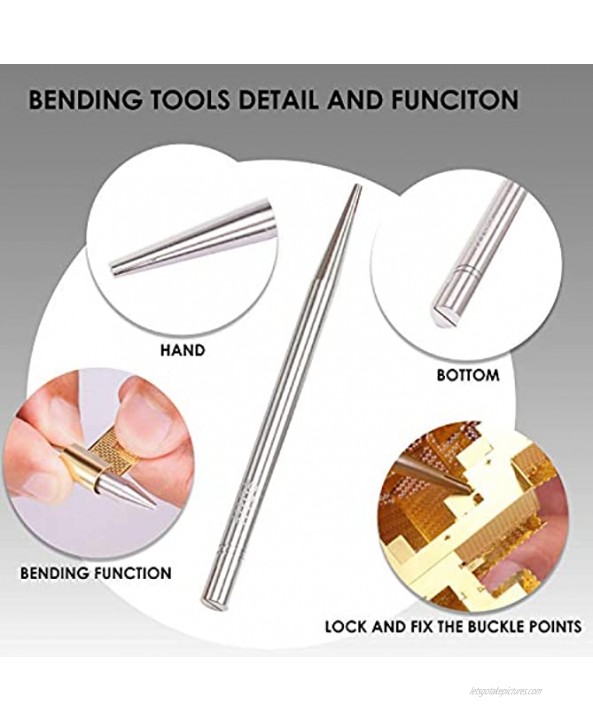 6 Pieces Metal Model Kits Tool Sets Edges Tabs Cylinder Cone Shape Bending Assist Tools for DIY 3D Metal Puzzles Assemble Model Kits for Adults Teens