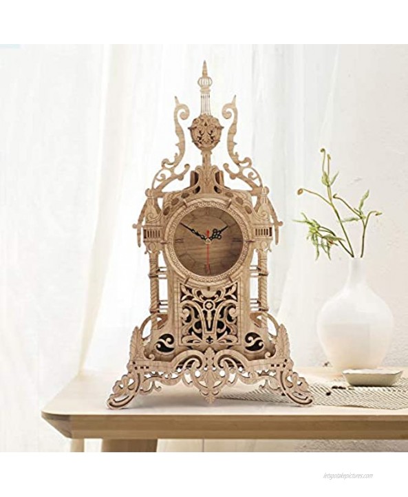 Amy&Benton 3D Wooden Puzzle Clock Model Kits for Adults- Tower Desk Clock
