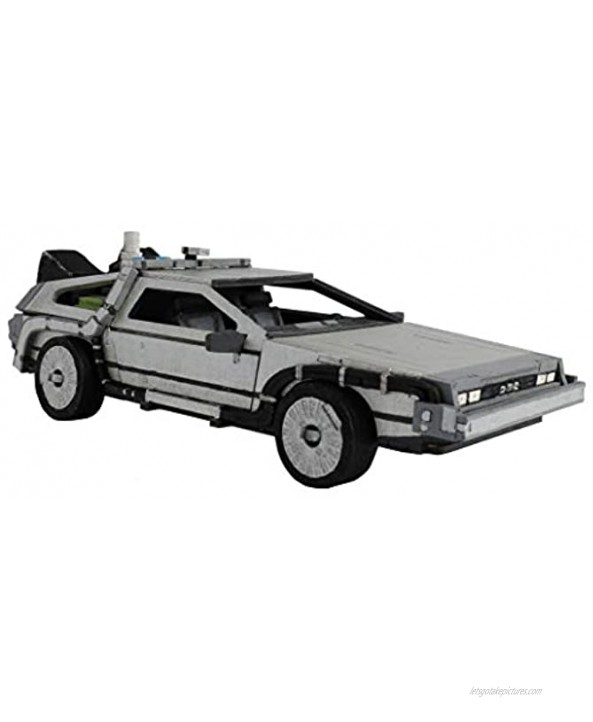 Back to The Future Delorean 3D Wood Puzzle & Model Figure Kit 154 Pcs Build & Paint Your Own 3-D Movie Toy Holiday Educational Gift for Kids & Adults No Glue Required 10+
