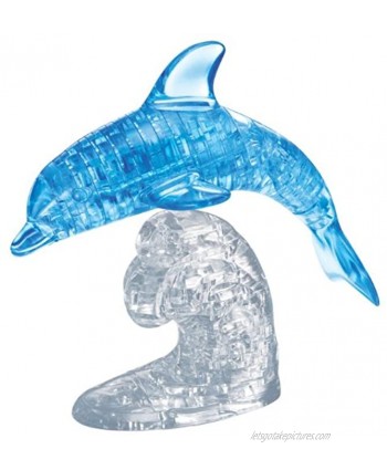 Bepuzzled Original 3D Crystal Puzzle Deluxe Dolphin Fun yet challenging brain teaser that will test your skills and imagination For Ages 12+