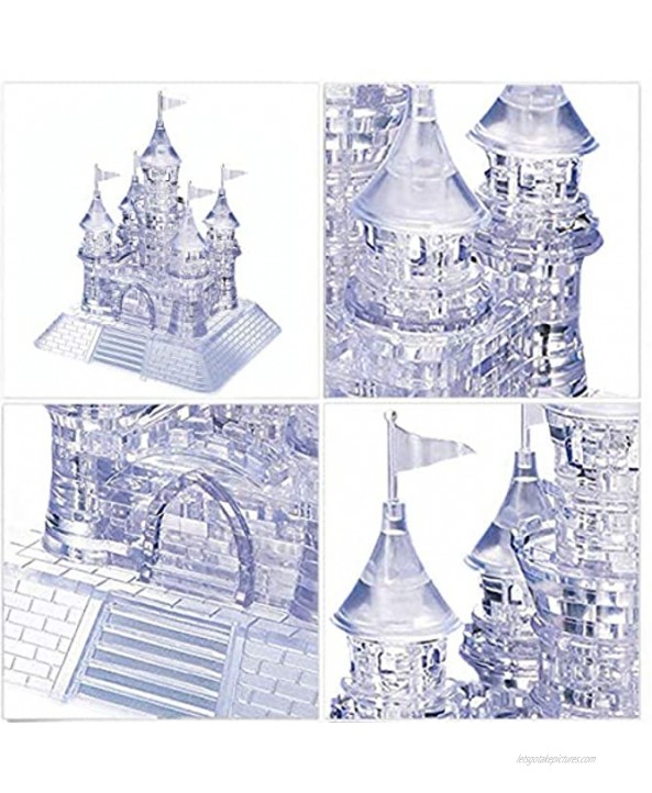 Coolplay 20 Songs Musical 3D Crystal Castle Puzzle for Adults Brain Teaser Light-Up Base Included 105pcs