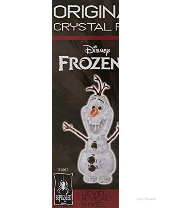 Disney Frozen II Crystal Puzzle-Olaf Snowman Original 3D Deluxe Licensed Crystal Puzzle Fun Yet challenging Brain Teaser That Will Test Your Skills and Imagination for Ages 12+