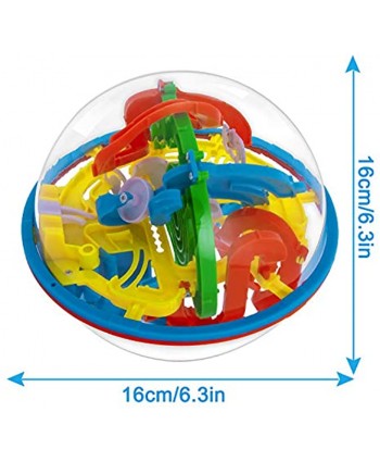 Maze Ball WETONG 3D Puzzle Ball Games Toys for Kids 6.3'' with 118 Challenging Barriers Education 3D Labyrinth Ball Magical Maze Ball Brain Teasers Puzzles Games