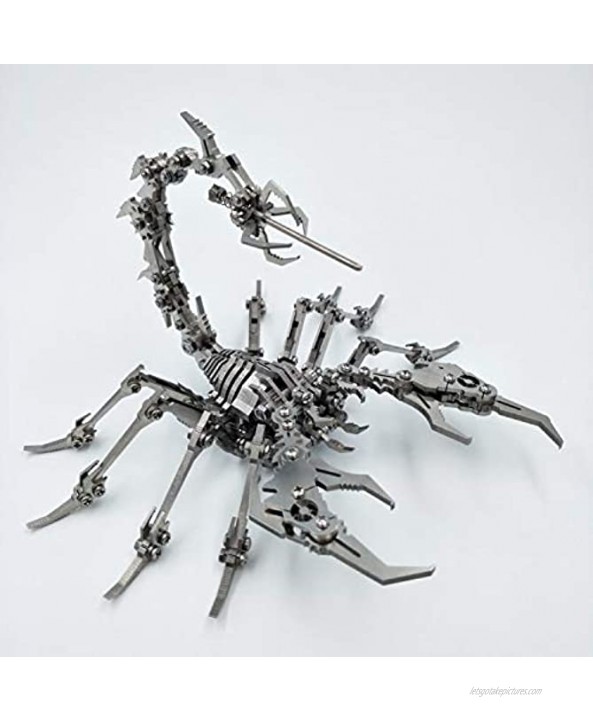 PUOSUO 3D Metal Puzzle Scorpion DIY Model Kit Puzzle Jigsaw Scorpion King 3D Stainless Steel Ornaments