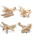 Puzzled Bundle of Airplanes: Water Plane Spirit of St. Louis Nieuport 17 & Tri-Plane Wooden 3D Puzzles Construction Kits Educational DIY Aircraft Toys Assemble Models Wood Craft Hobby 4 Pack
