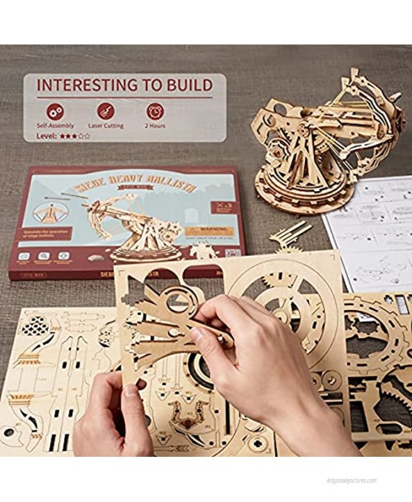 ROBOTIME 3D Wooden Puzzles Toys DIY Model Kit for Adults Wooden Craft Puzzle for Teens for Kids