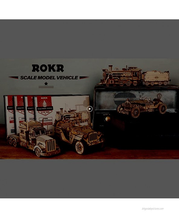 ROKR 3D Wooden Puzzles for Adults Mechanical Models Kits to Build Army Jeep